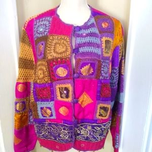 Colorful woman's sweater XL